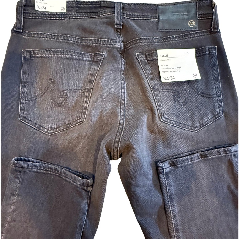 AG Adriano Goldschmied Tellis Modern Slim Jeans Black Faded 30x34 1783MAS